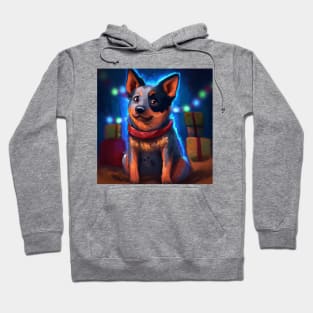 Cute Australian Cattle Dog Drawing Hoodie